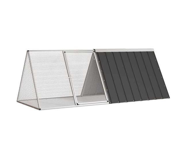 Vidaxl jaula de conejos acero galvanizado antracita 201,5x80,5x71 cm