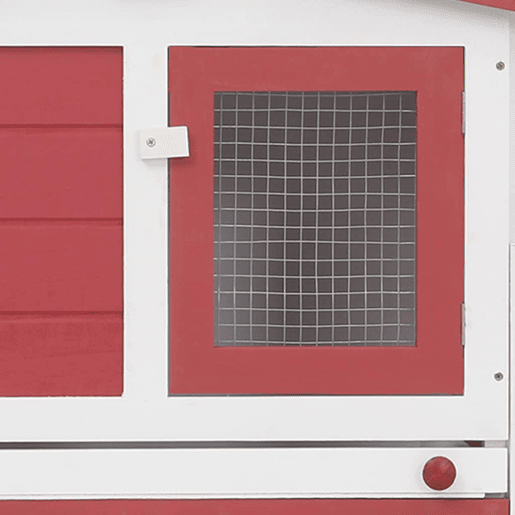 vidaXL Coelheira exterior grande 201x45x85cm madeira vermelho e branco