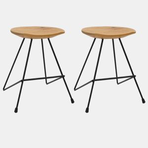 vidaXL Bancos 2 pcs madeira de teca maciça