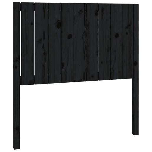 vidaXL Cabeceira de cama 95,5x4x100 cm pinho maciço preto