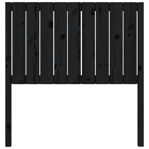 vidaXL Cabeceira de cama 95,5x4x100 cm pinho maciço preto