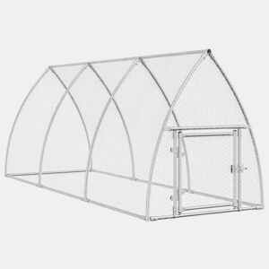 vidaXL Galinheiro 300x105x120 cm aço galvanizado prateado