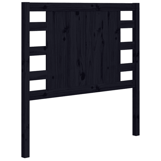 vidaXL Cabeceira de cama 106x4x100 cm pinho maciço preto