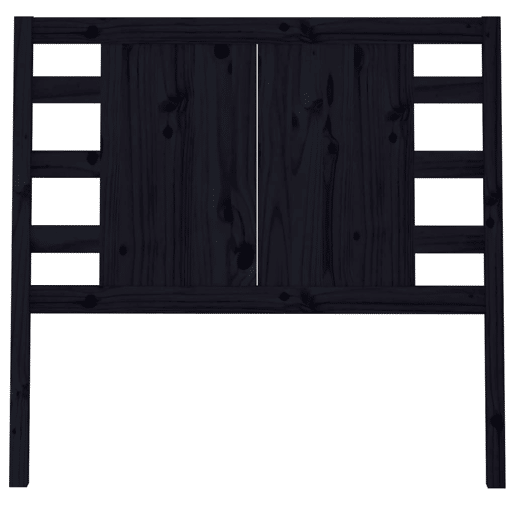 vidaXL Cabeceira de cama 106x4x100 cm pinho maciço preto