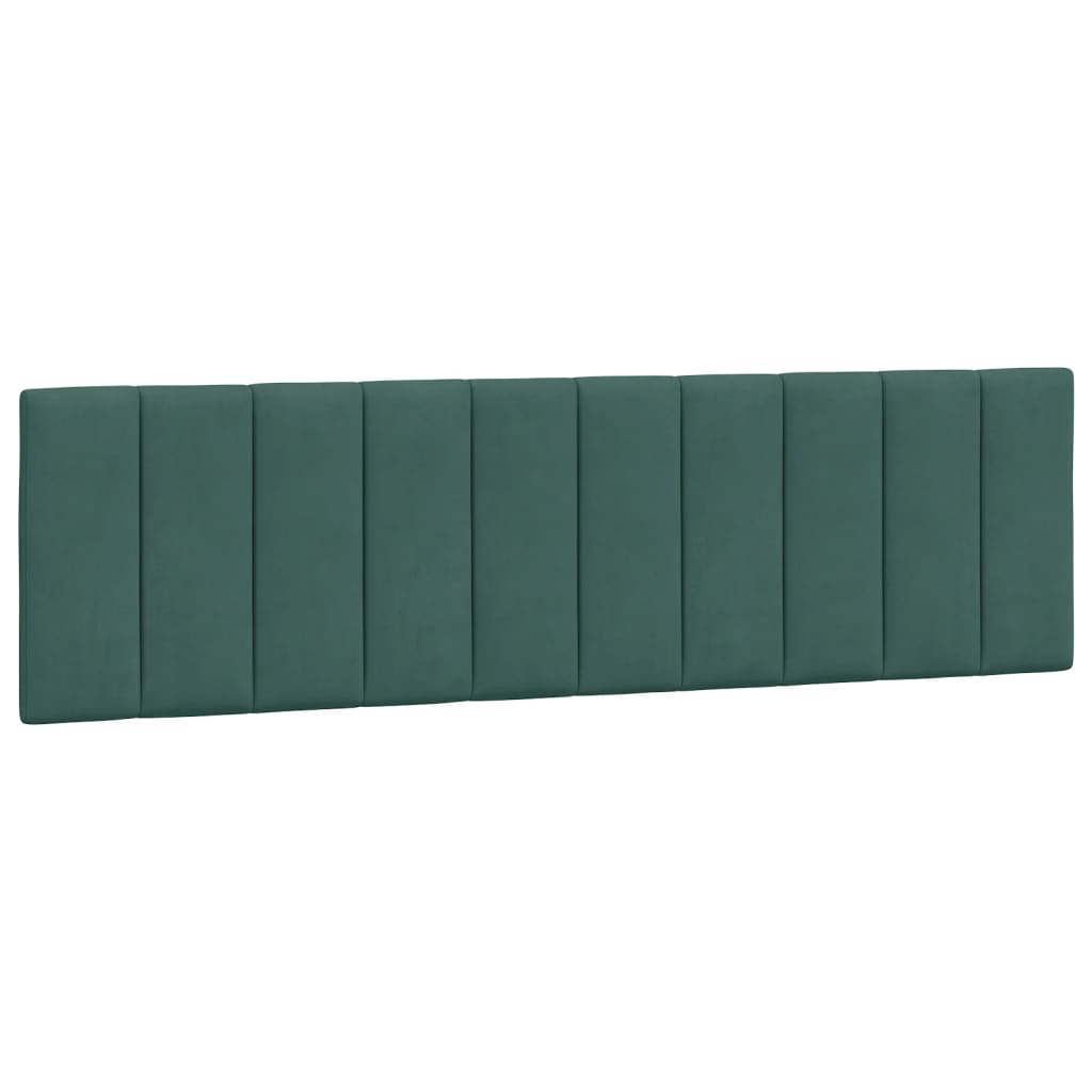 Vidaxl cabecero de cama acolchado terciopelo verde oscuro 180 cm