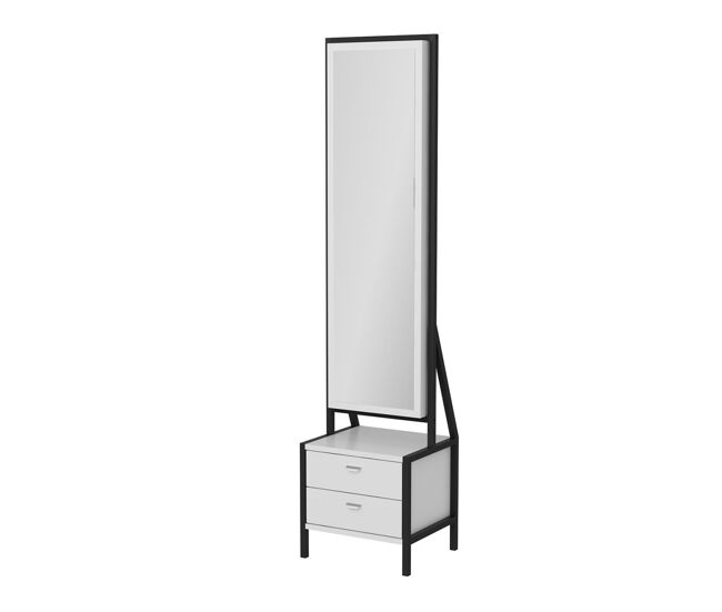 Venprodin |joyero con cajón móvil y espejo color blanco