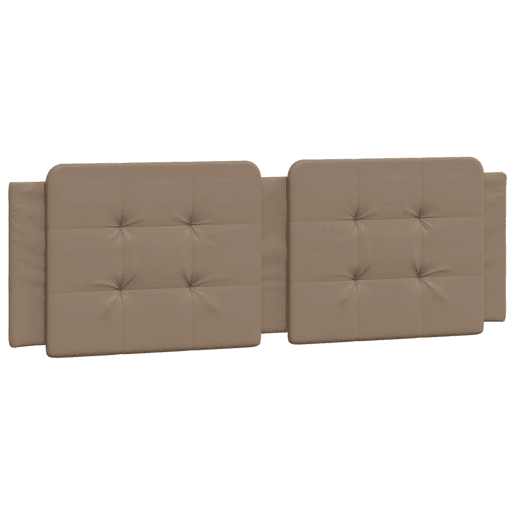 vidaXL Almofadão de cabeceira Zadar 160 cm couro artificial cappuccino