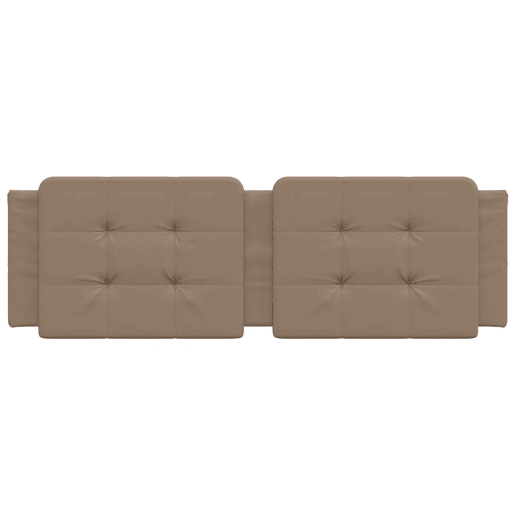 vidaXL Almofadão de cabeceira Zadar 160 cm couro artificial cappuccino