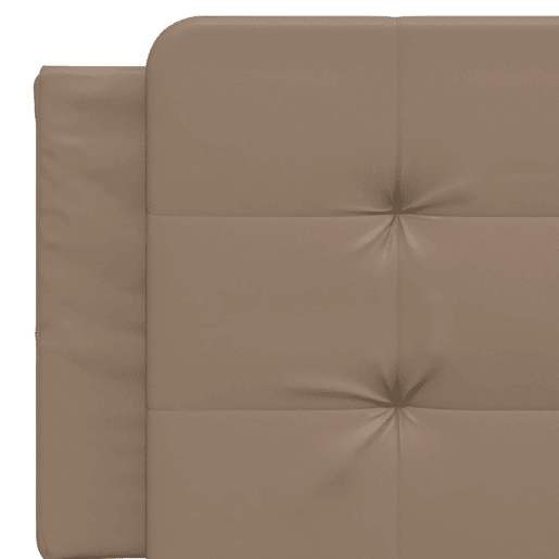 vidaXL Almofadão de cabeceira Zadar 160 cm couro artificial cappuccino