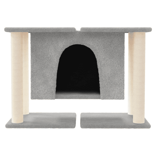 vidaXL Árvore p gatos c postes arranhadores sisal 50 cm cinza-claro vidaXL Árvore p gatos c postes arranhadores sisal 50 cm cinza-claro