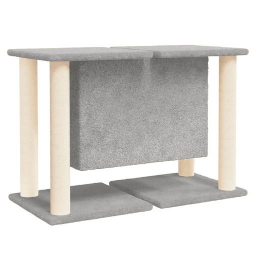 vidaXL Árvore p gatos c postes arranhadores sisal 50 cm cinza-claro vidaXL Árvore p gatos c postes arranhadores sisal 50 cm cinza-claro