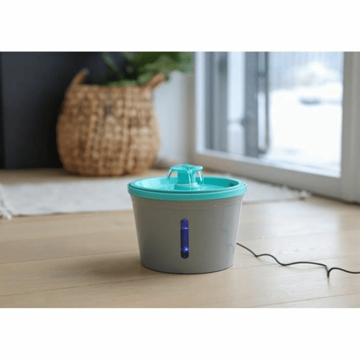 Fonte para Animais de Estimação Kerbl Azul Cinzento Plástico 1,6 L
