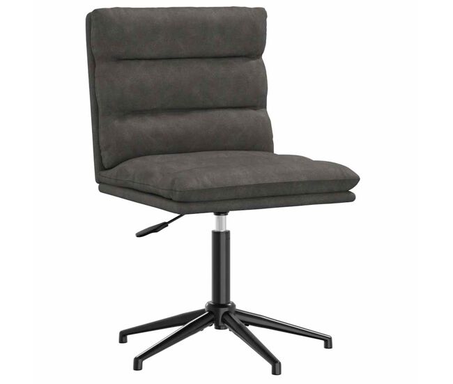 Vidaxl silla de comedor de cuero sintético negra