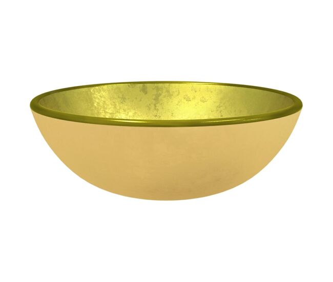Vidaxl lavabo de vidrio templado dorado 35x12 cm