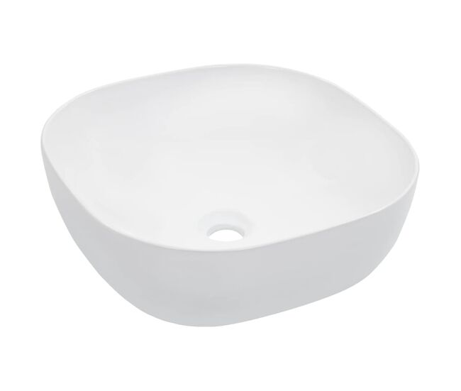 Vidaxl lavabo 42,5x42,5x14,5 cm cerámica blanco