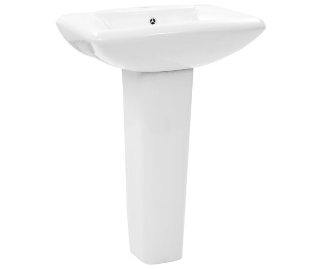 Vidaxl lavabo de pie de cerámica blanco 580x470x200 mm