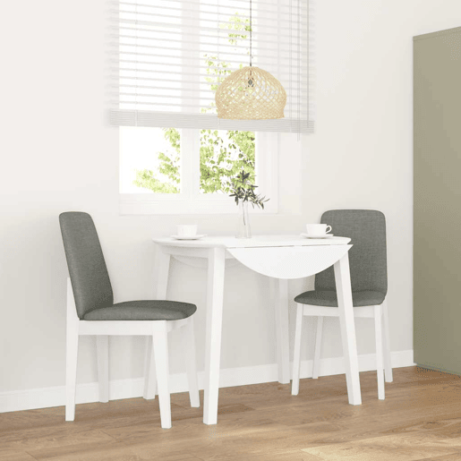vidaXL Cadeiras de jantar com almofadões 2 pcs madeira maciça branco