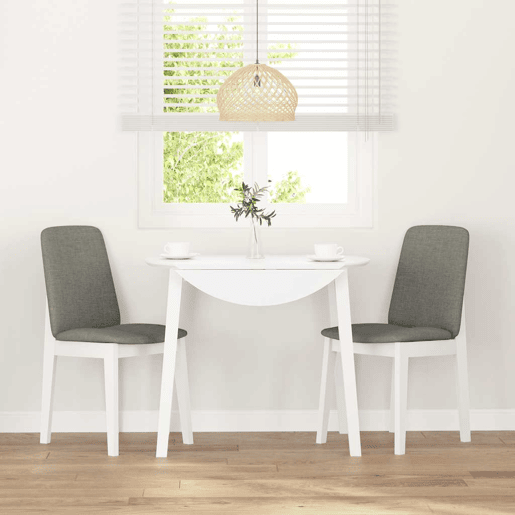 vidaXL Cadeiras de jantar com almofadões 2 pcs madeira maciça branco