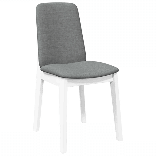 vidaXL Cadeiras de jantar com almofadões 2 pcs madeira maciça branco