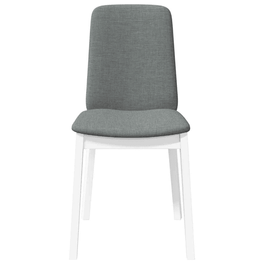 vidaXL Cadeiras de jantar com almofadões 2 pcs madeira maciça branco