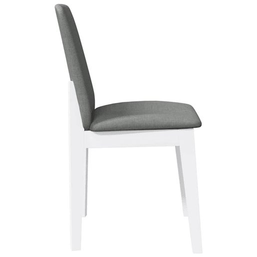 vidaXL Cadeiras de jantar com almofadões 2 pcs madeira maciça branco