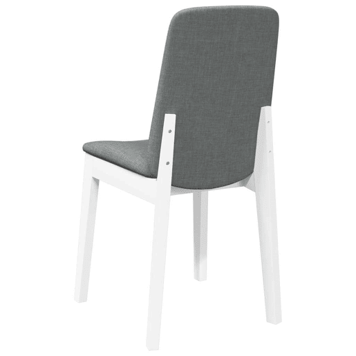vidaXL Cadeiras de jantar com almofadões 2 pcs madeira maciça branco