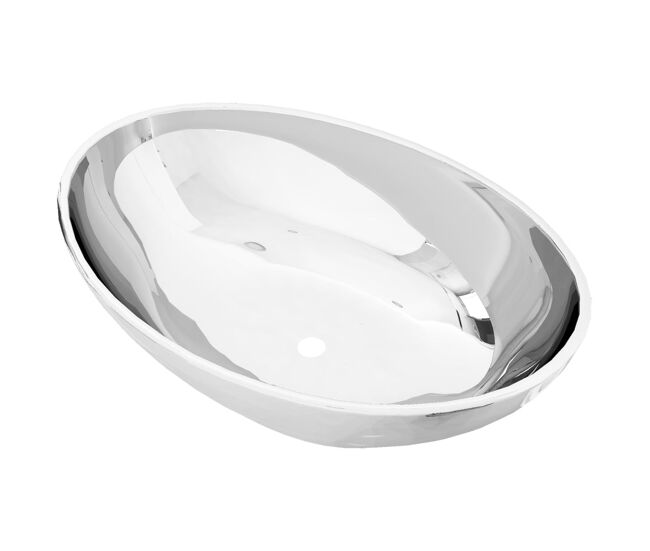 Vidaxl lavabo de cerámica plateado 40x33x13,5 cm