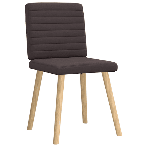 vidaXL Cadeiras de jantar 2 pcs tecido castanho-escuro vidaXL Cadeiras de jantar 2 pcs tecido castanho-escuro