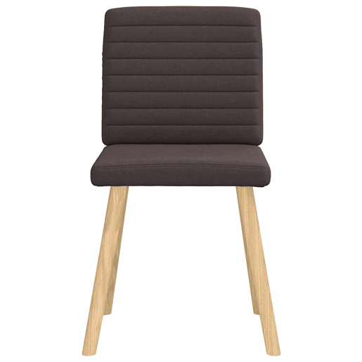 vidaXL Cadeiras de jantar 2 pcs tecido castanho-escuro vidaXL Cadeiras de jantar 2 pcs tecido castanho-escuro