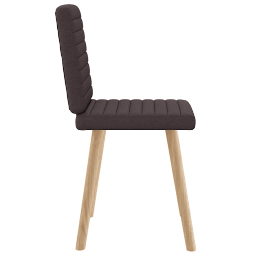 vidaXL Cadeiras de jantar 2 pcs tecido castanho-escuro vidaXL Cadeiras de jantar 2 pcs tecido castanho-escuro