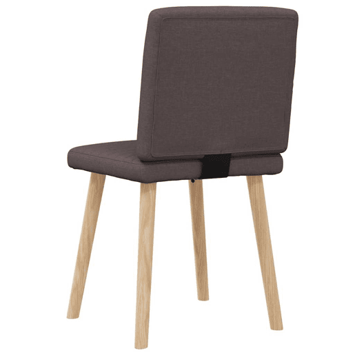 vidaXL Cadeiras de jantar 2 pcs tecido castanho-escuro vidaXL Cadeiras de jantar 2 pcs tecido castanho-escuro