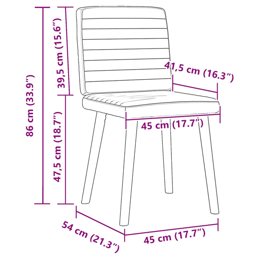 vidaXL Cadeiras de jantar 2 pcs tecido castanho-escuro vidaXL Cadeiras de jantar 2 pcs tecido castanho-escuro