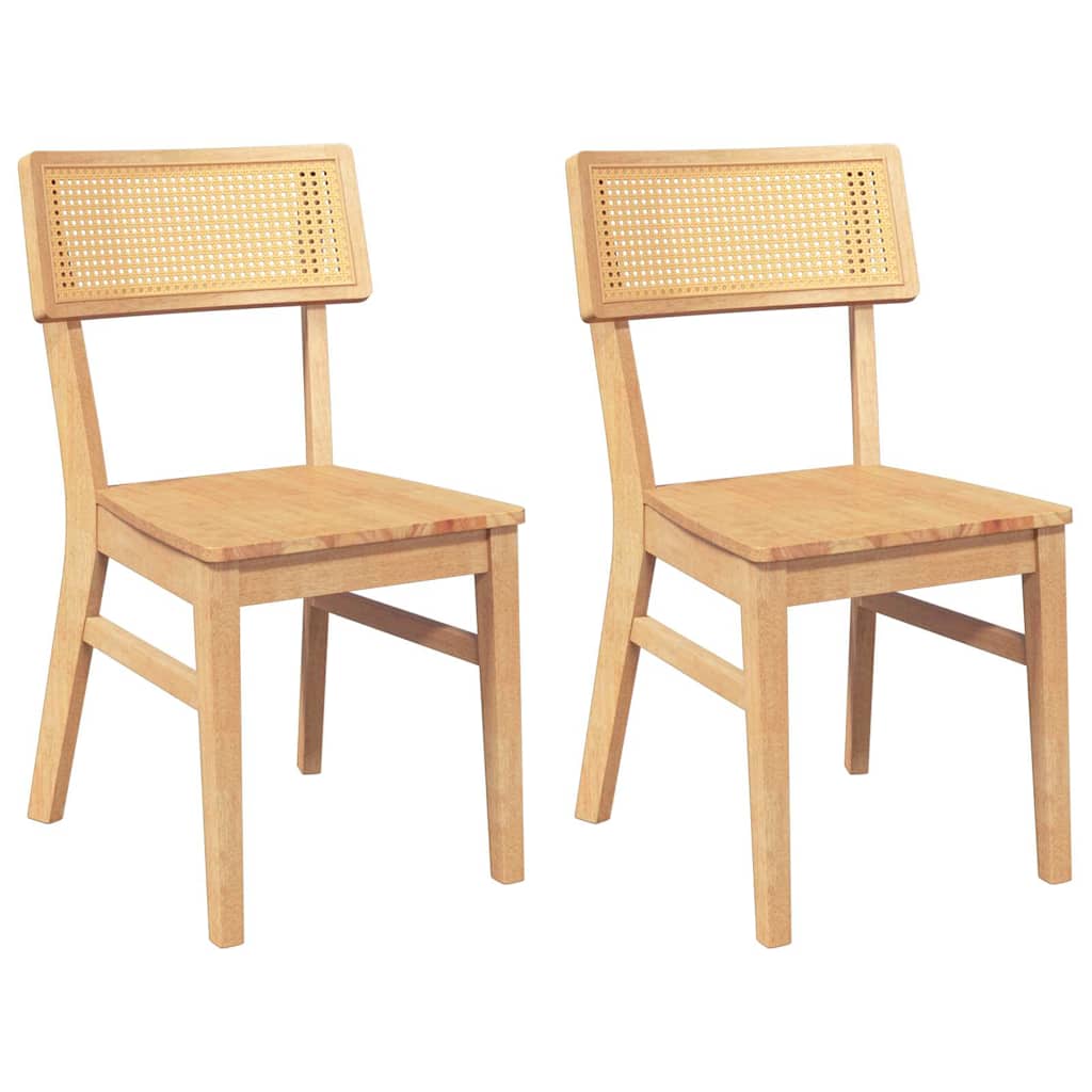 Vidaxl sillas de comedor 2 unidades madera maciza de caucho