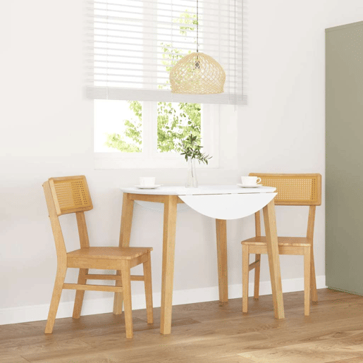 vidaXL Cadeiras de jantar 2 pcs madeira de seringueira maciça