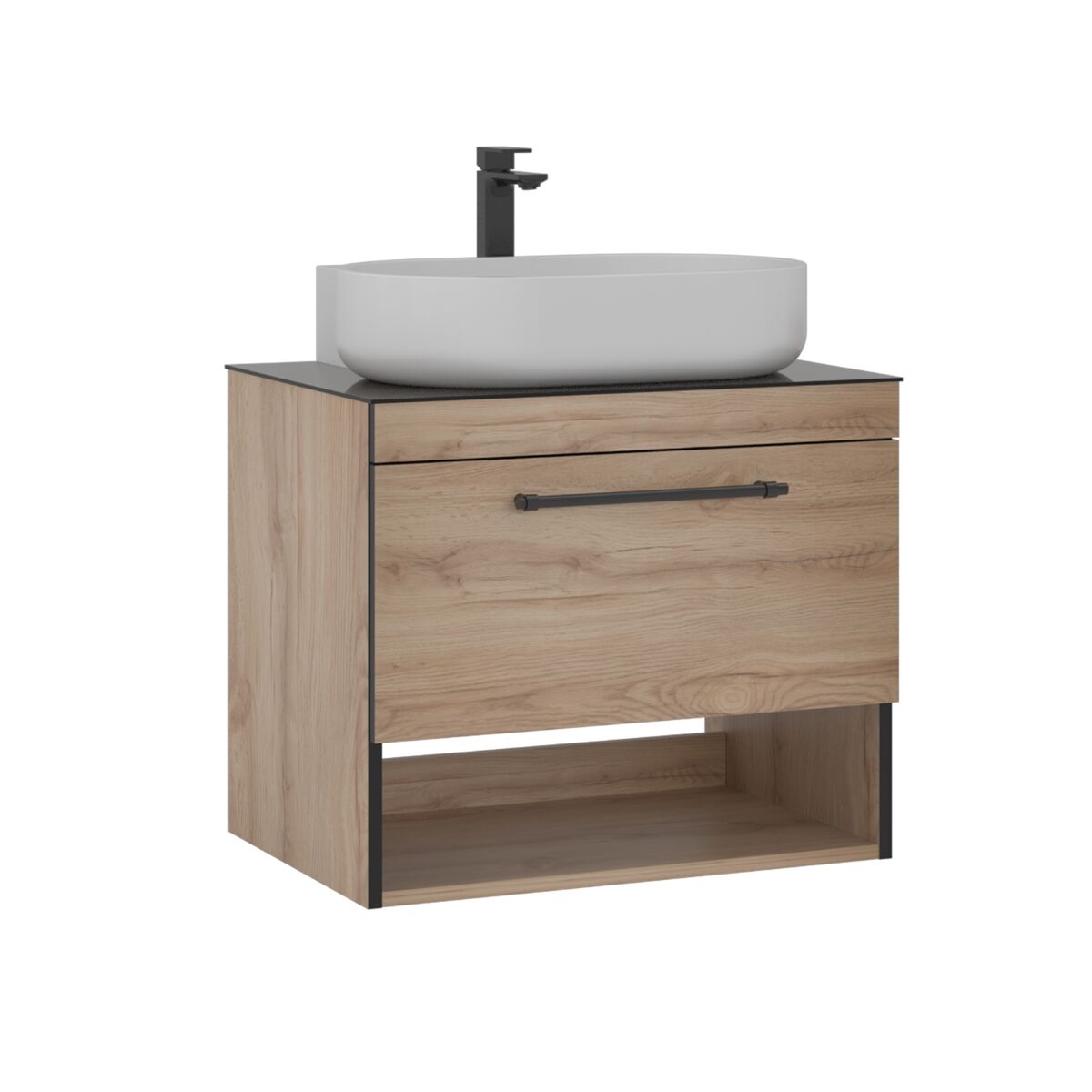 Conjunto De Mueble knidos De Baño Con Lavabo Y Espejo