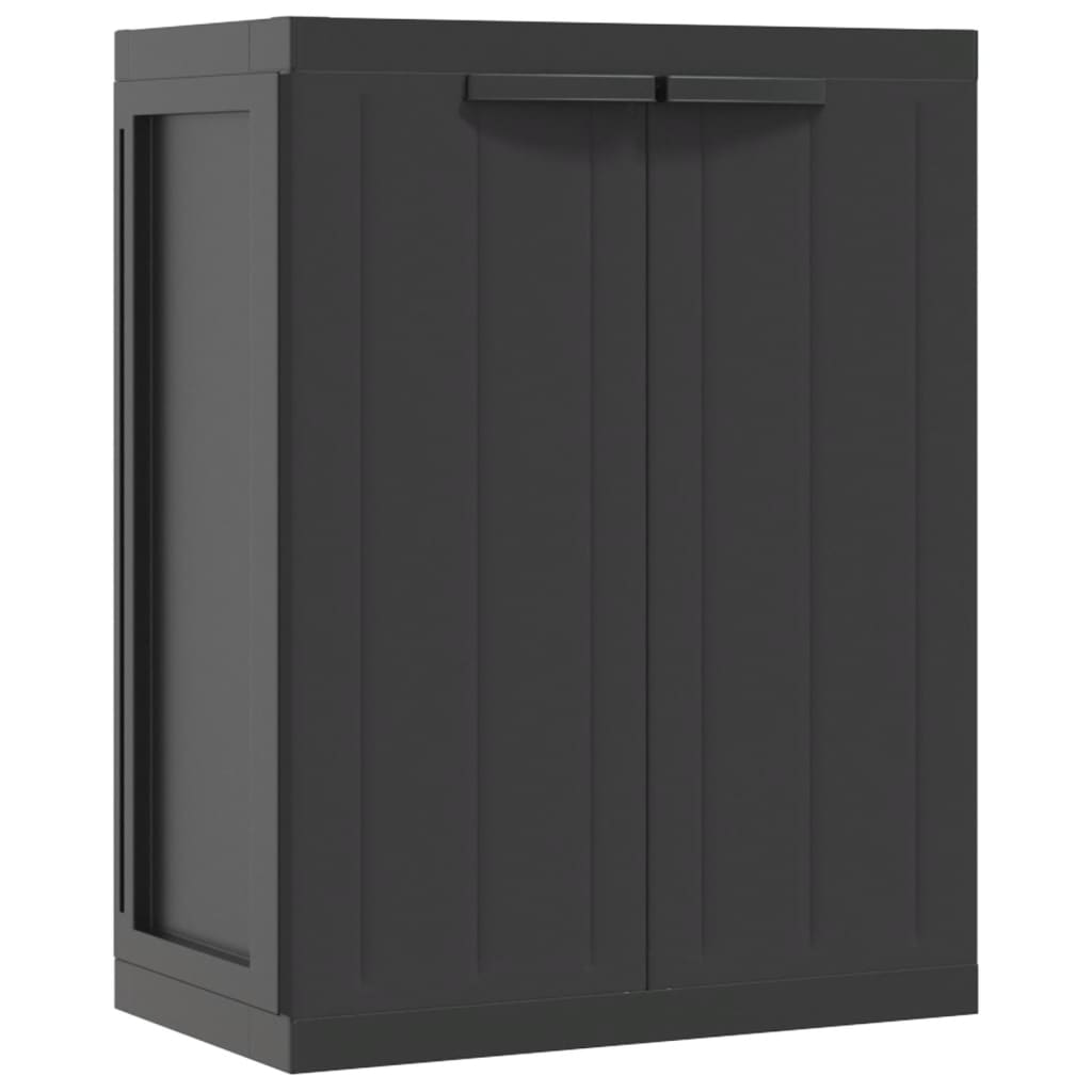 Vidaxl armario de almacenaje exterior pp negro 65x37x85 cm