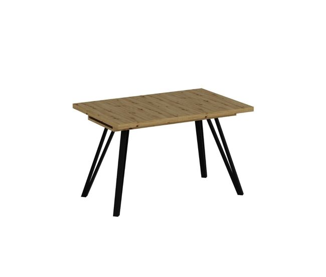 Mesa de comedor Minar diseño extensible natural 76x120x80 cm