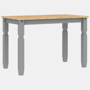 vidaXL Mesa de jantar Corona 112x60x75 cm madeira pinho maciça cinza