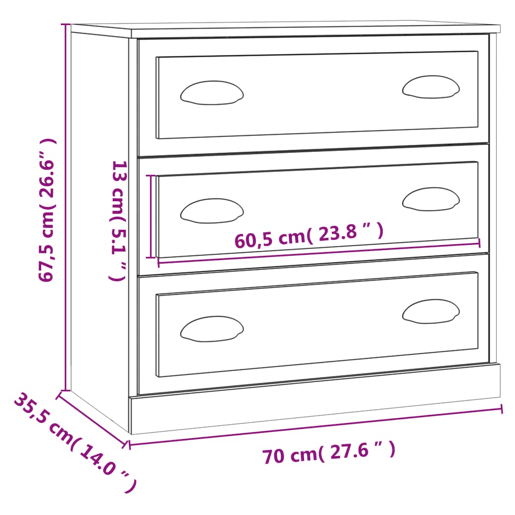 vidaXL Aparadores 2 pcs derivados de madeira branco