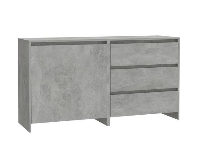 Vidaxl aparador de 2 piezas madera manufacturada gris hormigón