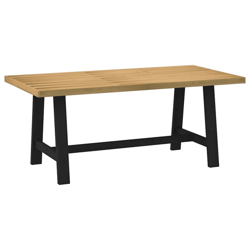 vidaXL Mesa de jantar NOAIN Pernas em forma A 180x90x75cm pinho maciço