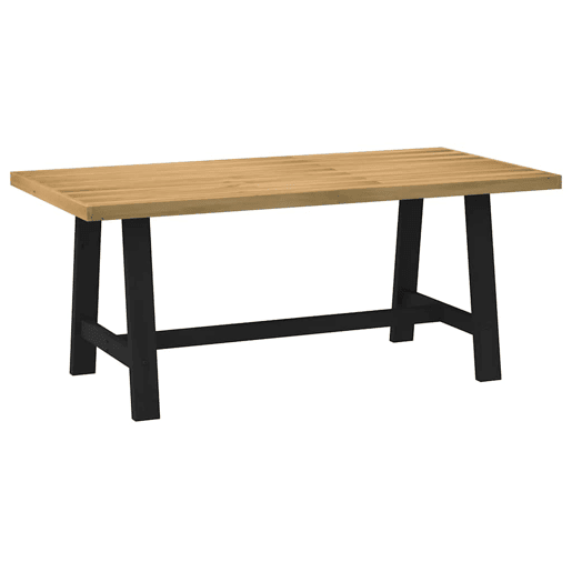 vidaXL Mesa de jantar NOAIN Pernas em forma A 180x90x75cm pinho maciço