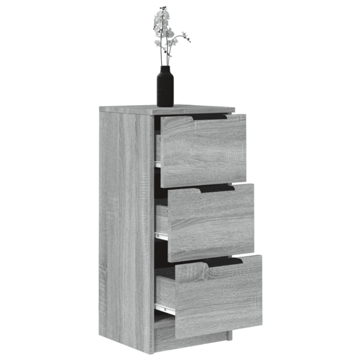 vidaXL Aparadores 2 pcs 30x30x70 cm madeira processada sonoma cinza