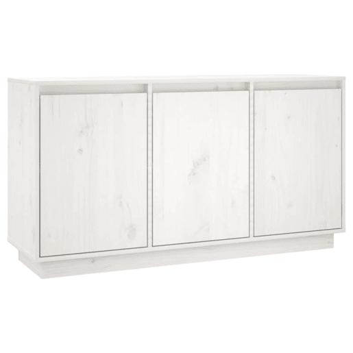 vidaXL Aparador 111x34x60 cm madeira de pinho maciça branco