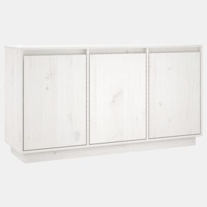 vidaXL Aparador 111x34x60 cm madeira de pinho maciça branco