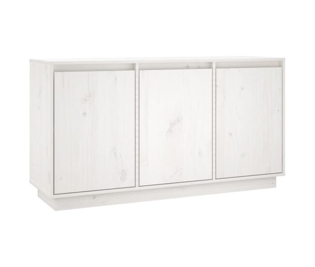 Vidaxl aparador de madera maciza de pino blanco 111x34x60 cm