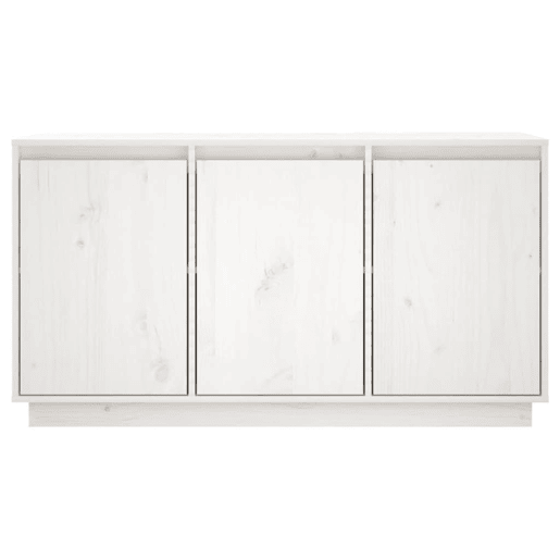 vidaXL Aparador 111x34x60 cm madeira de pinho maciça branco