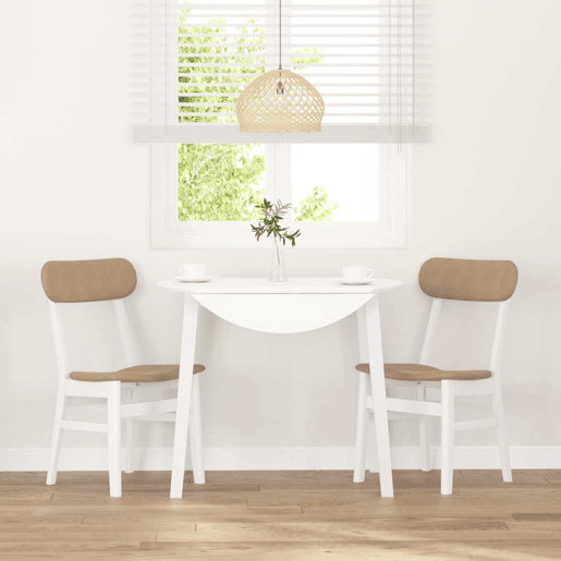 vidaXL Cadeiras de jantar com almofadões 2 pcs madeira maciça branco vidaXL Cadeiras de jantar com almofadões 2 pcs madeira maciça branco