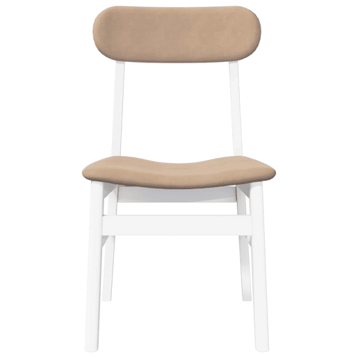 vidaXL Cadeiras de jantar com almofadões 2 pcs madeira maciça branco vidaXL Cadeiras de jantar com almofadões 2 pcs madeira maciça branco