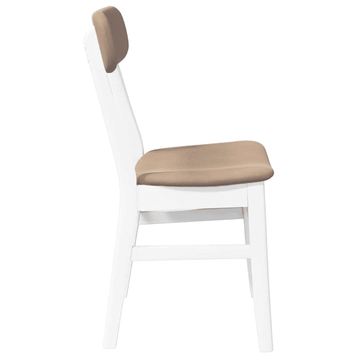 vidaXL Cadeiras de jantar com almofadões 2 pcs madeira maciça branco vidaXL Cadeiras de jantar com almofadões 2 pcs madeira maciça branco